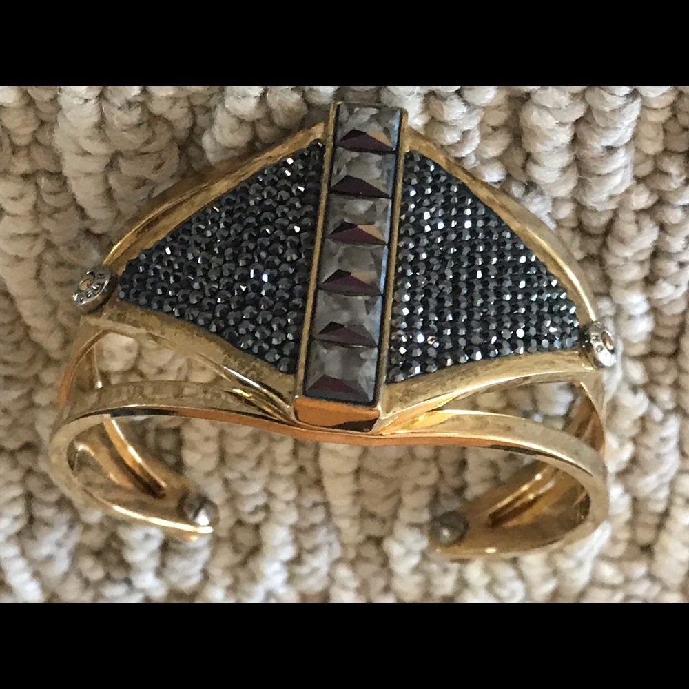 Henri Bendel Gold and Crystal Bracelet